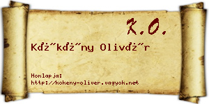 Kökény Olivér névjegykártya