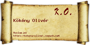 Kökény Olivér névjegykártya